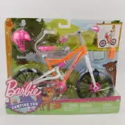 Mattel Barbie Bicycle Camping Fun Mountain Bike Helmet Stand Sunglasses Bottle