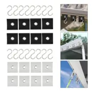 Sleek Design Awning Hooks Set of 8 Compatible with Standard Pipe Sizes