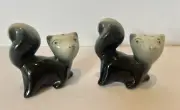 Ceramic Skunk Salt & Pepper Shakers Black White