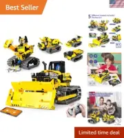5 in 1 STEM Robot Toy Building Kit, 452 PCS Blocks App & Remote Control Engin...