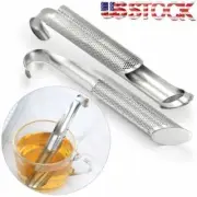 Stainless Steel Tea Diffuser Tea Stick Strainer Tea Infuser Pipe w Hook Handle