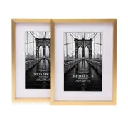 Cooper & Co. 6 x 8inch Mat to 4 x 6inch Set of 2 Gold Premium Metallicus Metal Photo Frames