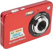 4K Digital Camera, 8X Zoom Digital Camera Red 2.7 Inch LCD Screen 128GB Memory Card with Hand Rope for Indoor Photography