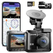 AZDOME GS63H Pro 2CH Dash Cam 4K with Super Night Vision 24H Parking Mode With 64G Memory Card Dual Dash Cam4K+1080P F
