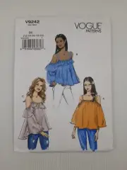 Vogue Sewing Pattern 9242 V9242 Misses Loose-fitting Top 3 styles Size 12-20 NEW