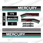 Fits Mercury 1991-1995 175hp 2.5 Liter XRi Outboard Engine Decal Set Aqua
