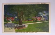 Night-Time Scene on Campus, Radford College, Woman's Division of VPI, VA - Linen