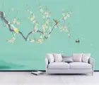 3D Floral Birds Wallpaper Wall Mural Removable Self-adhesive 614