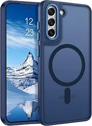 [DUEDUE] for Samsung Galaxy S21 FE 5G Case, Samsung S21 FE Case Magnetic, Compatible with MagSafe, [Skin-Touch] Matte Translucent Shockproof Slim Cover for Samsung S21 FE, Blue