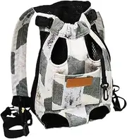 Dog Backpack Carrier | Breathable Travel Portable Cat Carrier Bag with Wide Shoulder Straps - Multi-Purpose Dog Chest Backpack with Built-in Safety Lock for Driving