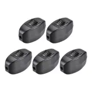 Cord Switch On-Off-On Control SPDT Feed-Through Rocker Switch, Black 5pcs