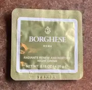 Borghese Roma Radiante Renew and Restore Night Creme Sample size New Face Skin