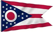 ANLEY Fly Breeze 3x5 Foot Ohio State Polyester Flag - Vivid Color and Fade Proof - Canvas Header and Double Stitched - Ohio OH State Flags with Brass Grommets 3 X 5 Ft