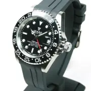 MARE UNLIMITED, GREENWICH SERIES, SWISS RONDA GMT, BLACK CERAMIC BEZEL, 10 ATM