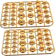 2 Sets Engine Nut Motor Bike Bolts Car Decor Engine Bolt Caps Covers Engine Bolt Covers for Motorcycle Decorative Screw Cap Motorbike Engine Screw Cover Screw Caps Abs Golden