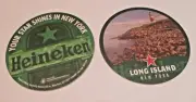 2 - Heineken Beer Coasters Brewery / New York / Long Island / Lighthouse