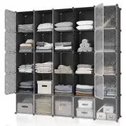 25 Cube Storage Organizer,Portable Plastic Storage Cabinet,Closet.Stackable C...