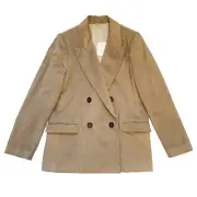 BRUNELLO CUCINELLI Linen Cotton Corduroy Blazer Jacket Size IT 42 / US 6