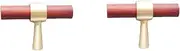 Dresser Knobs 2Pcs Brass Red Rosewood Solid Wood Handle Furniture Wardrobe Drawer Door Chinese Handle Single Hole