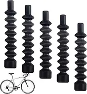 Black Brake Cable Protective Sleeve | Bike Cable Boot Rubber Sleeve with Shock Absorption - Waterproof Bicycles Components & Parts for Young, Professionals, Beginners