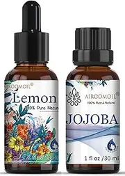 Lemon Essential Oil Natural Citrus Scent for Aroma Diffuser Christmas Gift Jojoba Carrier Oils Set 2X 30ml