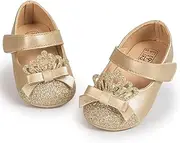 [HsdsBebe] Baby Girls Mary Jane Shoes Heart Hollow Out Ballet Flats Toddler First Walkers Infant Princess Bow Moccasins Crib Shoes