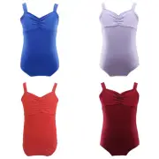 Kids Girls Gymnastic Ballet Leotard Unitard Hollow Out Camisole Bodysuit Costume