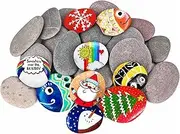 20 Pcs Painting Rock 5-8cm Natural Rocks Kindness Crafting Party Pack Bundle River Stones Flat Smooth Stone for Painting Crafts