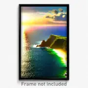 Pixel Art Poster - Dazzling Coast (8 Bit Psychedelic Trippy Video Game Print)