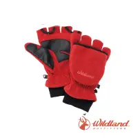 在飛比找momo購物網優惠-【Wildland 荒野】中性 防風保暖翻蓋手套-紅色 W2
