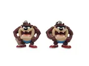 Lot of 2 Looney Tunes Taz Keychains or Christmas Ornaments by Applause 1992 NOS