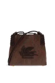 Etro Paisley Libra Small Top Handle Bag One size brown