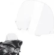 Amazicha Clear 13" Windshield Round Windscreen Wind Splitter Wind Deflector Compatible for 1996-2013 Harley Davidson Touring Electra Glide Ultra Classic Street Glide Ultra limited Tri Glide FLHT FLHX