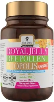 BEE and You Royal Jelly + Propolis + Bee Pollen Chewable Tablets - High Potency