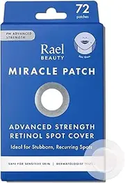 Rael Pimple Patches, Miracle Retinol Spot Cover - Hydrocolloid Acne Patch for Face, Absorbing Zits & Blemishes, PM Advanced Treatment, Facial Sticker (72 Count)