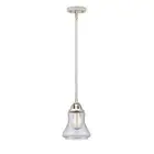 Innovations Bellmont 1 Light 6" Mini Pendant, PN/Seeded - 288-1S-PN-G194