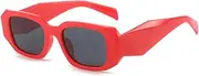 [ENTHYI] Rectangle Sunglasses for Women Retro 90s Sunglasses Small Narrow Square Frame UV400 Protection