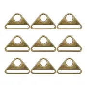 Triangle D Rings, 12 Pcs 2 Inch Triangle Buckle Adjuster, Bronze Tone