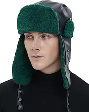[amxjxma] Classic Pilot Hat Hunting Trapper Hat Winter Autumn for Men Women Ski Hat with Ear Flap