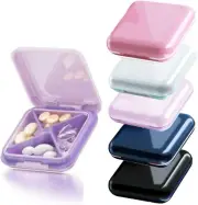 Travel Pill Organizer, Small Pill Case Organizer Pocket Pill Box Daily Pill C...
