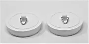 fiXte 2 x Replacement Sink Plug Shower Bath Basin Hard Rubber White 45mm 1 3/4