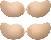 [ICObuty] Adhesive Bra Invisible Sticky Sexy Push Up Lift Nipplecovers Strapless Backless Silicone Bra 2 Set
