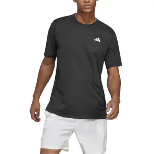 adidas 短袖 Tennis Club 男款 黑 白 吸濕排汗 運動上衣 短T 愛迪達 HS3275