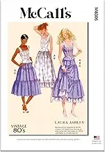 McCall's Misses' Top and Skirts Sewing Pattern Kit by Laura Ashley, Design Code M8306, Sizes 6-8-10-12-14