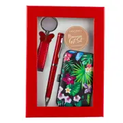 Lulu Grace Gift Set Rainforest Manicure Kit Pen & Key Ring in Gift Box