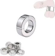 Penis Ring Stainless Steel Testicle Stretcher Scrotum Ring Penis Strength Training Ball BDSM Bondage Testicle Ring Weight BDSM Toys for Men (B(20mm,333g))