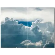 Clouds Ceramic Tile Wall Mural PT500388. 24" W x 18" H (12) 6x6 tiles