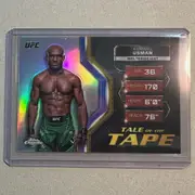 2024 Topps Chrome UFC - KAMARU USMAN TALE OF THE TAPE SILVER REFRACTOR #TFT-13