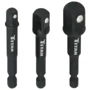 Titan 32975 3-Piece 2-3/4-Inch Impact Socket Adapter and Extension Set