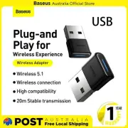 Baseus Bluetooth 5.1 USB Adapter Dongle For PC Laptop Wireless Speaker Audio